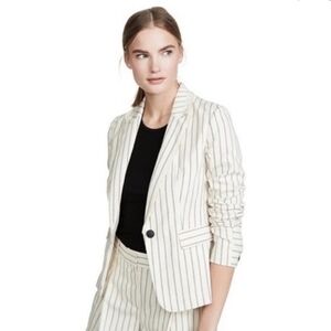 NWT Rag & Bone Millie 100% Cotton  Ivory Striped Blazer